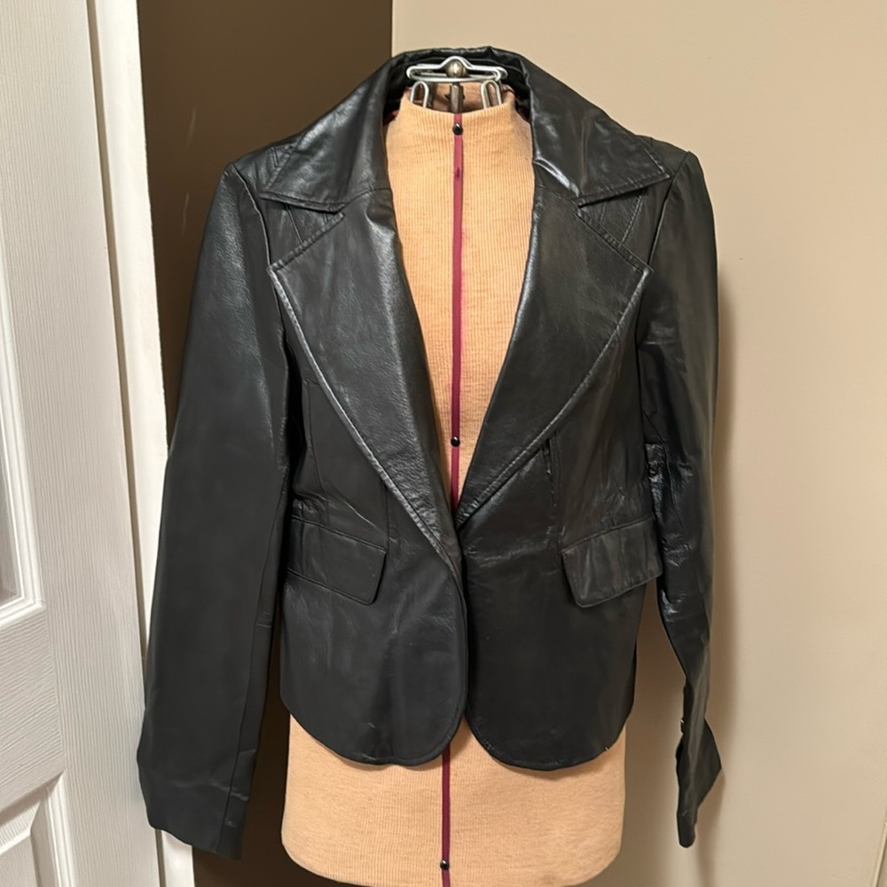 Guess Leather Blazer Size XL